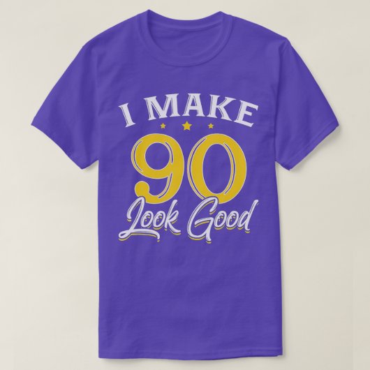 私は90良く見える90歳の古い誕生日ギフト Tシャツ (デザイン正面)