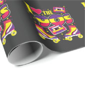 私は90 Tシャツ-レトロ90er --を愛します ラッピングペーパー (ロールコーナー)