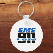 私は911のロゴの物火、ems、ディスパッチ！ キーホルダー (正面)