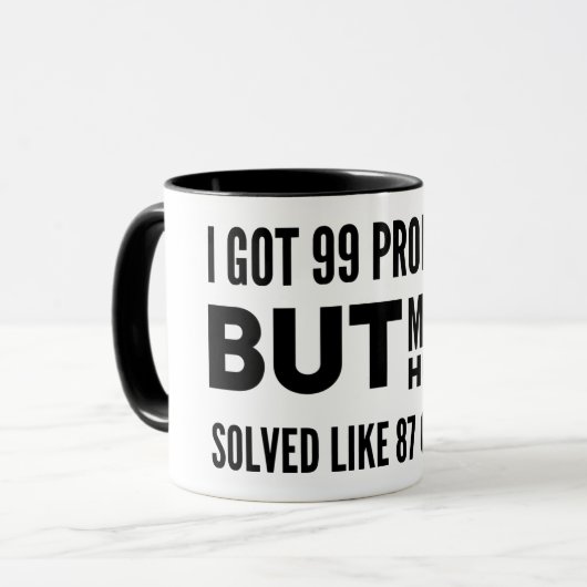 私は99の問題の側面のハッスルのボスの可愛い人のマグを得ました マグカップ (正面左)