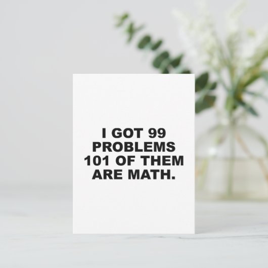 私は99得の問題の101は数学である ポストカード (スタンド正面)
