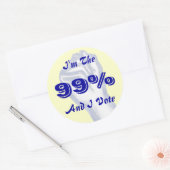 私は99% （そして私は投票）ステッカーである ラウンドシール (封筒)