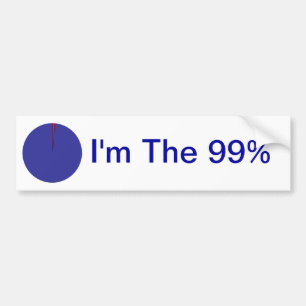 私は99%のパイ・チャートのバンパーステッカーです バンパーステッカー