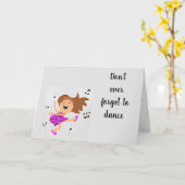私は「あなたの」誕生日で**ハッピーダンス**を踊っています カード (黄色い花)