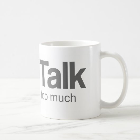 私は-おもしろいなデザインをたいそう話します コーヒーマグカップ (右)