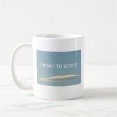 "私は"おもしろいのマグを信じたいと思います コーヒーマグカップ (左)