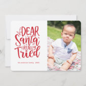 私は…おもしろいクリスマスの写真カード シーズンカード (正面)