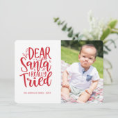 私は…おもしろいクリスマスの写真カード シーズンカード (スタンド正面)
