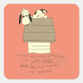 私は…おもしろい人々が冗談を考え言っている スクエアシール (正面)