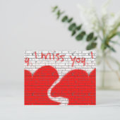 私は、お前のTwflame友人の愛の壊れたハート赤 ポストカード (スタンド正面)