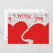 私は、お前のTwflame友人の愛の壊れたハート赤 ポストカード (正面/裏面)