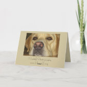 私は-かわいく黄色いラブラドールを恋しく思います カード (裏面)