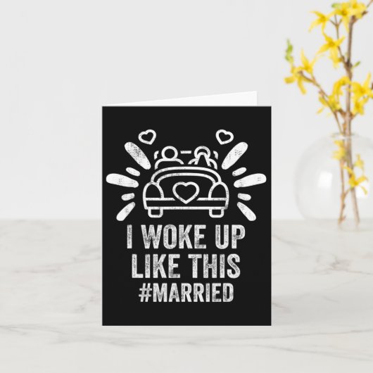 私は、この新しい新婦結婚した新婦のように目を覚ました カード (黄色い花)