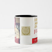 私は(この本を必要とします)イエス・キリストのマグを恥じていません ツートーンマグカップ (中央)