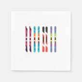 私は、これらのスキースキースキースキーのウィンタースポーツGiを必要とする スタンダードカクテルナプキン (正面)