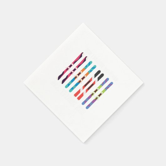 私は、これらのスキースキースキースキーのウィンタースポーツGiを必要とする スタンダードカクテルナプキン (角)