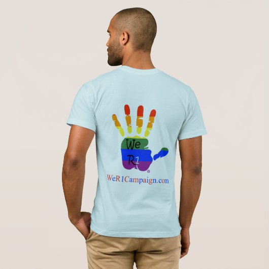 私は…そしてバックレインボーロゴ Tシャツ (裏面フル)