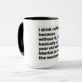 私は、それなしに、私が基本的にあるのでコーヒーを飲みます マグカップ (正面左)