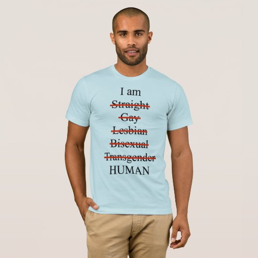 私は…とバックBisexualロゴ Tシャツ (正面フル)