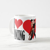 私は~のアルゼンチン人のタンゴIを踊ることを愛します コーヒーマグカップ (正面左)