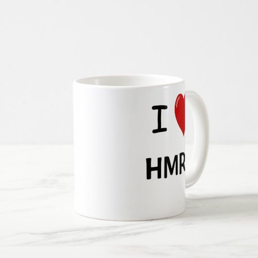 私は-をイギリス税の恋人のための… HMRC - IのハートHMRC愛します! コーヒーマグカップ (正面右)