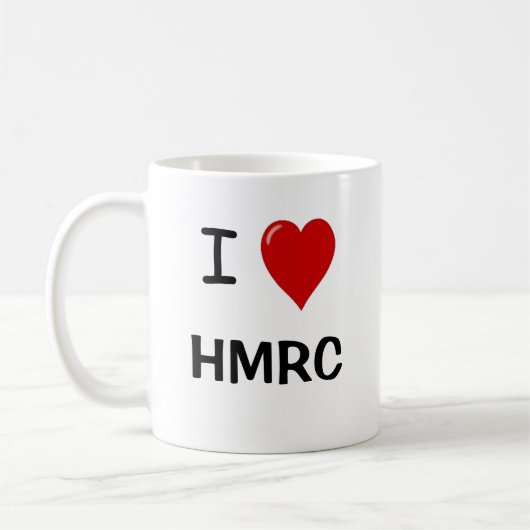 私は-をイギリス税の恋人のための… HMRC - IのハートHMRC愛します! コーヒーマグカップ (左)