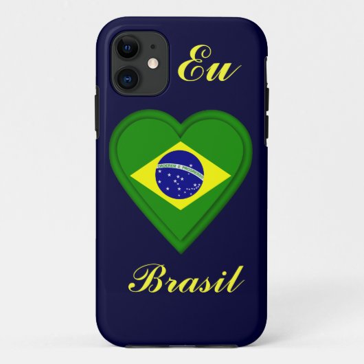 私は-をポルトガル語の…ブラジル- EU amoブラジル愛します Case-Mate iPhoneケース (裏面)