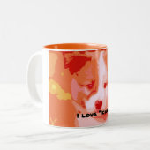 私は「アイシー」が大好き… ツートーンマグカップ (正面左)