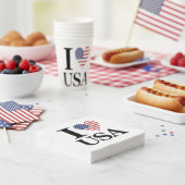 「私は❤️アメリカ」 スタンダードカクテルナプキン
