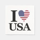 「私は❤️アメリカ」 スタンダードカクテルナプキン (正面)