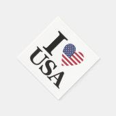 「私は❤️アメリカ」 スタンダードカクテルナプキン (角)