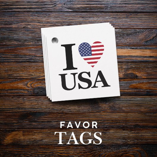 「私は❤️アメリカ」 フェイバータグ