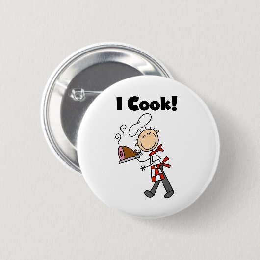 私は-オスのシェフを調理します 缶バッジ (正面&裏面)