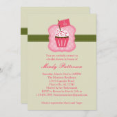 "私は"カップケーキのブライダルシャワーの招待状 招待状 (正面/裏面)