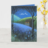 "私は"カードを恋しく思います カード (黄色い花)