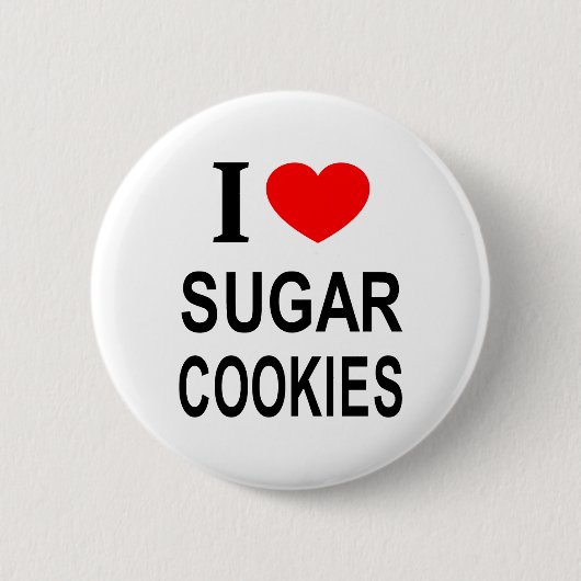 私は❤️シュガークッキー私はシュガークッキーが大好きハートSU 缶バッジ (正面)