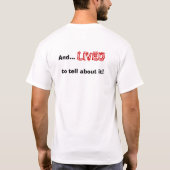 私は、スカンクのサル見ました Tシャツ (裏面)