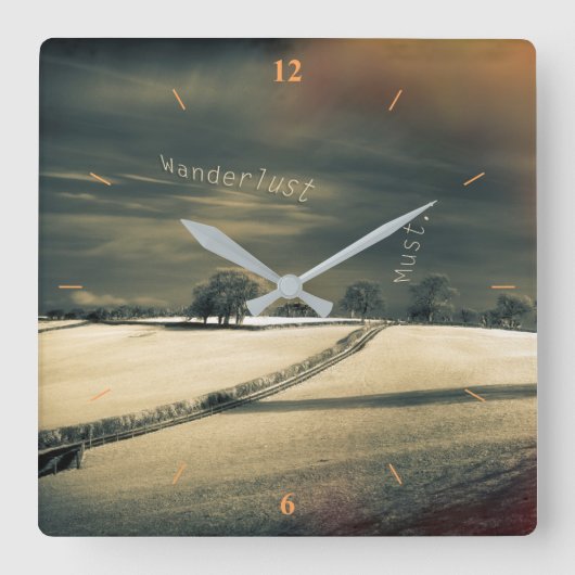 私は…… スクエア壁時計 (正面)