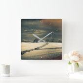 私は…… スクエア壁時計 (ホーム)