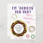 私は"ドーナツ"あなたのために!ド遊ー・バレンタインの贈り物 エンクロージャーカード (正面/裏面)