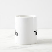 私は(ハートの)イズミダイを愛します コーヒーマグカップ (中央)