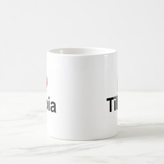 私は(ハートの)イズミダイを愛します コーヒーマグカップ (中央)