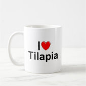 私は(ハートの)イズミダイを愛します コーヒーマグカップ (左)