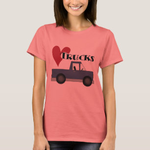 私は(ハートの)トラックのTシャツおよびギフトを愛します Tシャツ