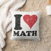 私は(ハートの)数学の装飾用クッションを愛します クッション (ブランケット)