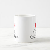 私は(ハートの)曾祖母を愛します コーヒーマグカップ (中央)