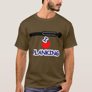 私は(ハートの) Plankingを愛します Tシャツ