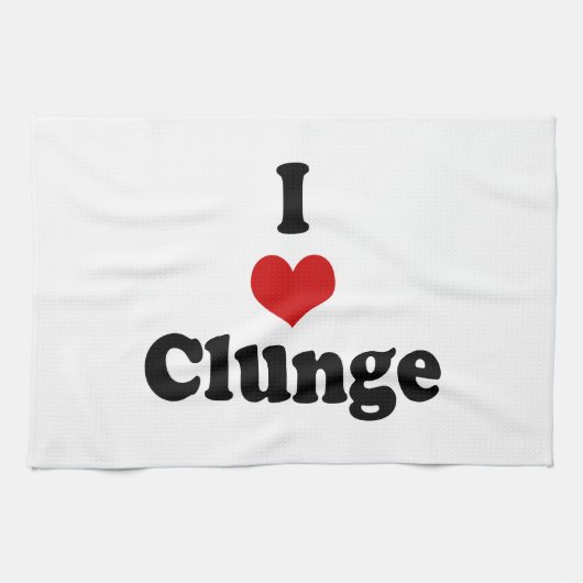 私は{ハート}のクンージが大好き キッチンタオル (横)