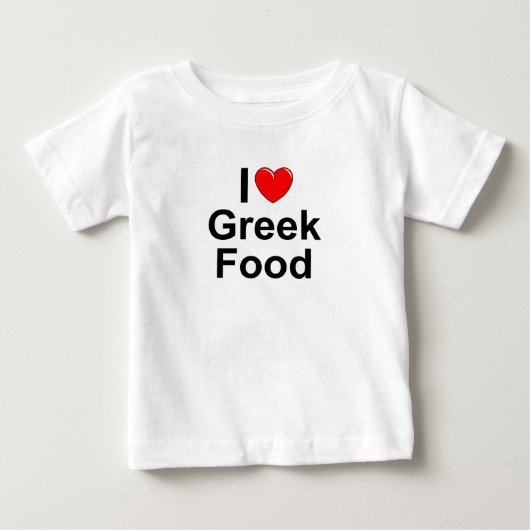 私は(ハート)ギリシャの食糧を愛します ベビーTシャツ (正面)