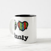 私は(ハート)スタンリーを愛する ツートーンマグカップ (正面左)